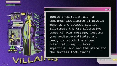 Disney Villains presentation template 