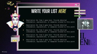 Disney Villains presentation template 