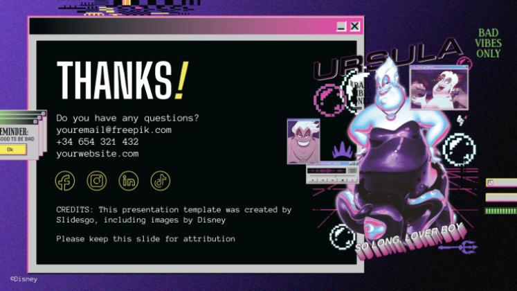 Disney Villains presentation template 