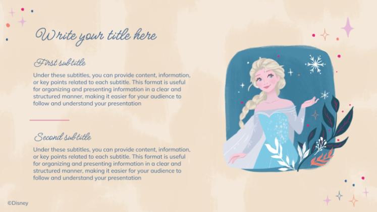 Modelo de apresentação Frozen