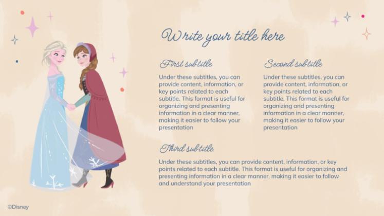 Modelo de apresentação Frozen