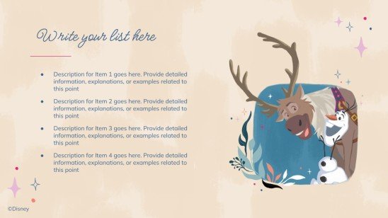 Modelo de apresentação Frozen