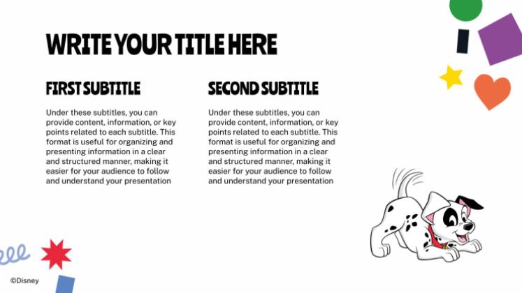 Modelo de apresentação 101 Dálmatas