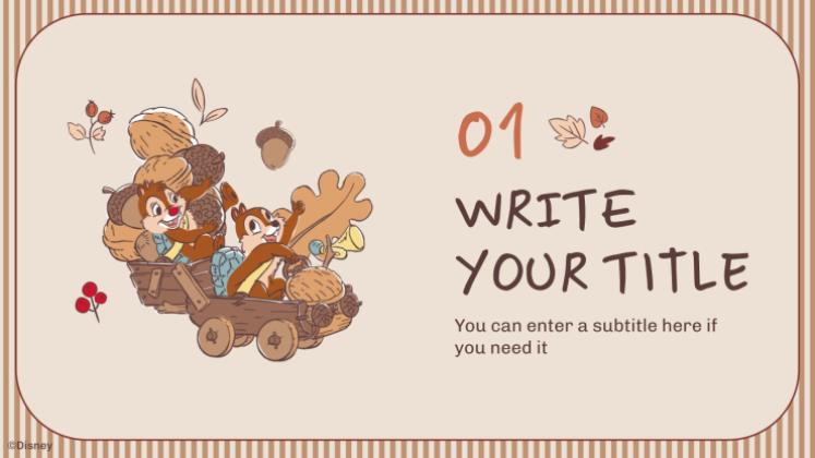 Modelo de apresentação Tico e Teco: Outono