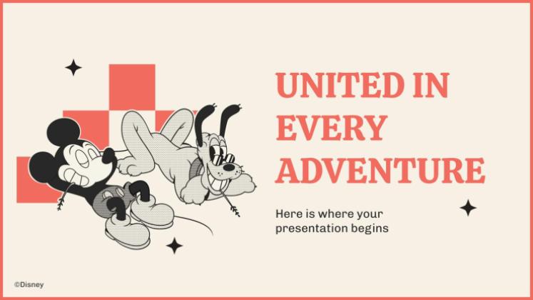 Modelo de apresentação Mickey e Amigos: Retrô