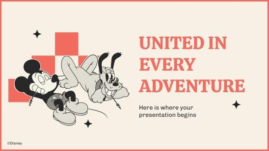 Modelo de apresentação Mickey e Amigos: Retrô