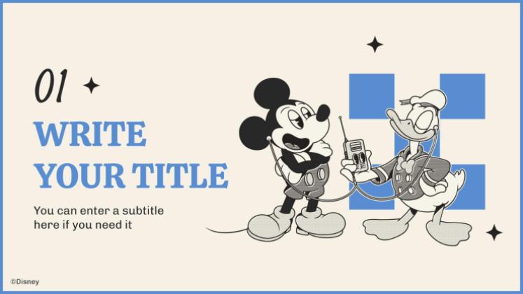 Modelo de apresentação Mickey e Amigos: Retrô