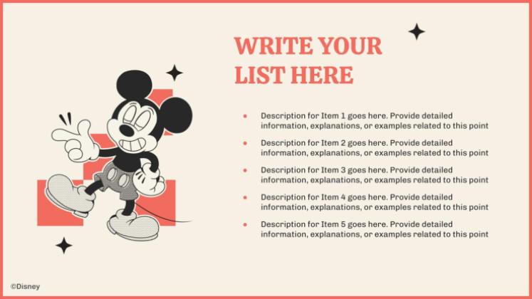 Modelo de apresentação Mickey e Amigos: Retrô