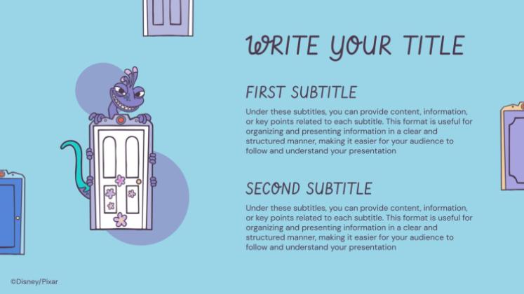 Modelo de apresentação Monstros S.A.: Portas