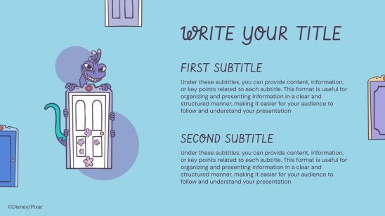 Modelo de apresentação Monstros S.A.: Portas