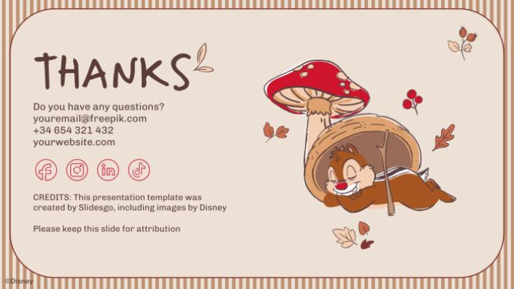 Modelo de apresentação Tico e Teco: Outono