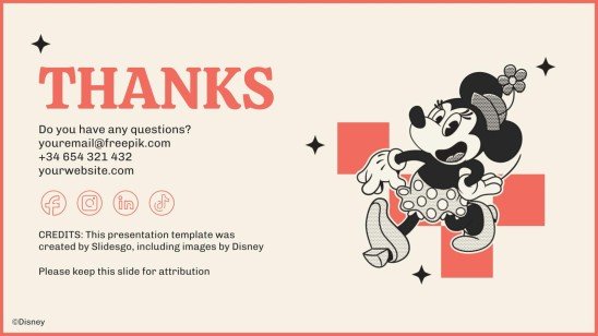 Modelo de apresentação Mickey e Amigos: Retrô