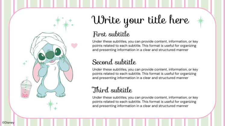 Lilo and Stitch: Slumber Party presentation template 