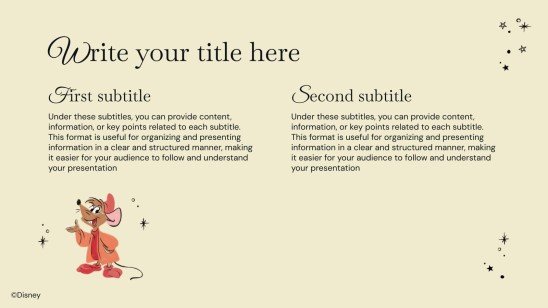 Plantilla de presentación Cenicienta