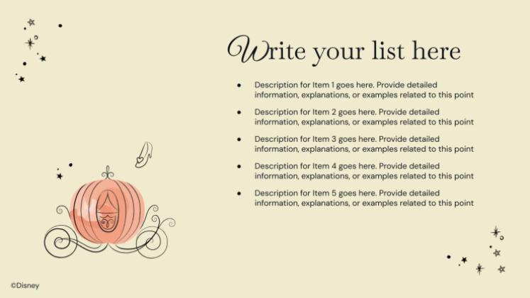 Plantilla de presentación Cenicienta