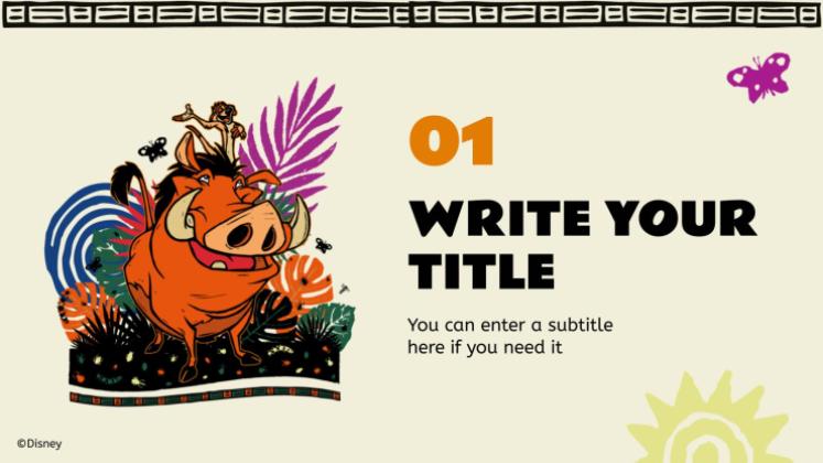 Plantilla de presentación El Rey León