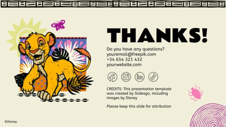 Plantilla de presentación El Rey León