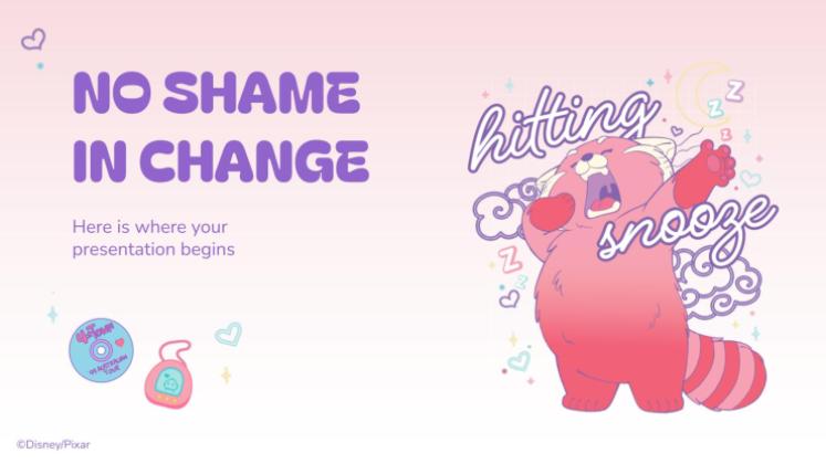 Modelo de apresentação Red: crescer é uma fera