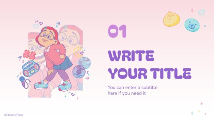 Modelo de apresentação Red: crescer é uma fera