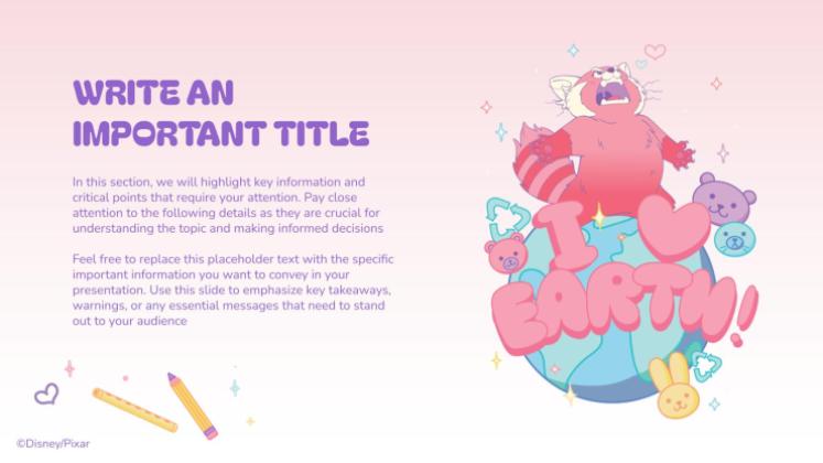 Modelo de apresentação Red: crescer é uma fera