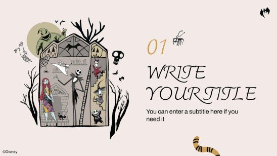 Modelo de apresentação O Estranho Mundo de Jack: Espírito de Halloween