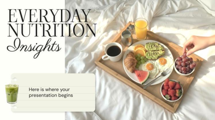 Informations sur la nutrition au quotidien Modèles de présentation