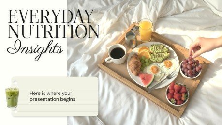 Informations sur la nutrition au quotidien Modèles de présentation