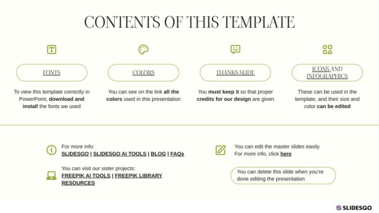 Informations sur la nutrition au quotidien Modèles de présentation