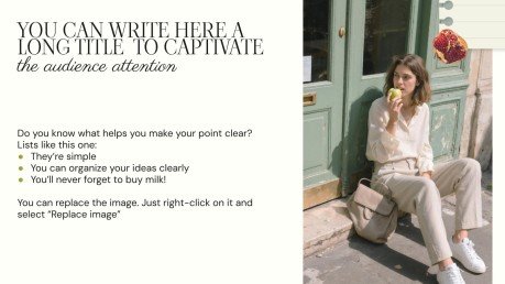 Informations sur la nutrition au quotidien Modèles de présentation