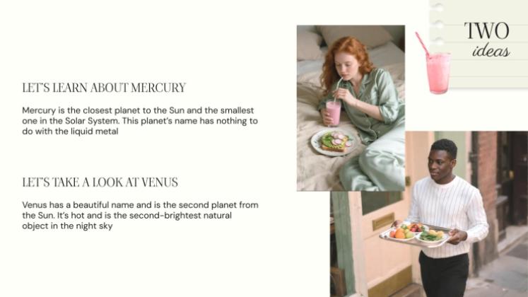 Informations sur la nutrition au quotidien Modèles de présentation