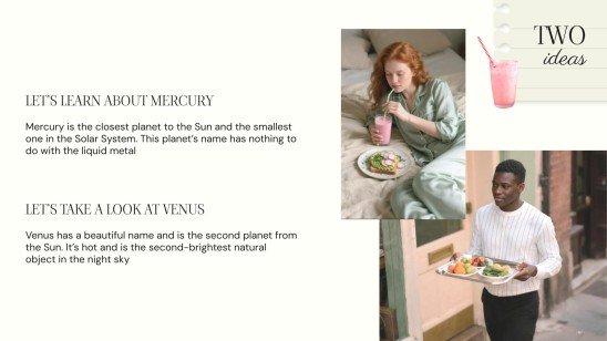 Informations sur la nutrition au quotidien Modèles de présentation