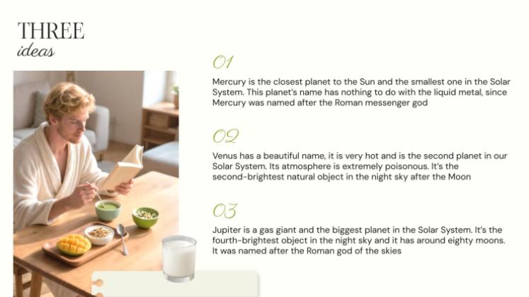 Informations sur la nutrition au quotidien Modèles de présentation