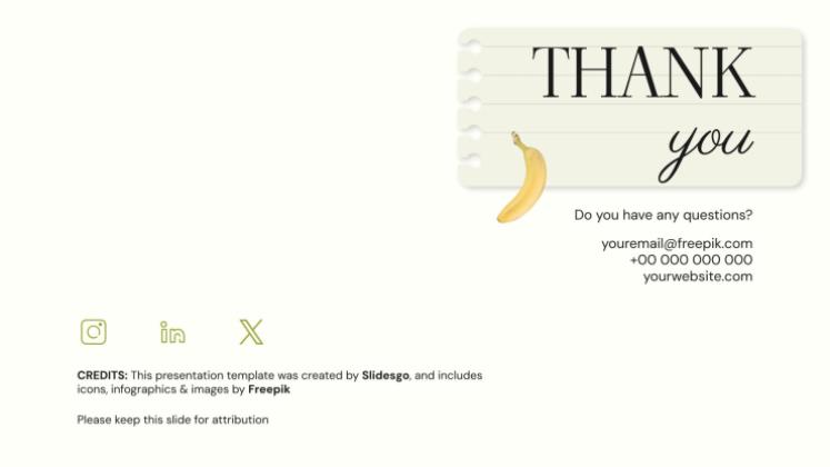 Informations sur la nutrition au quotidien Modèles de présentation