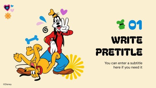 Plantilla de presentación Mickey Mouse y sus amigos