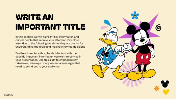 Plantilla de presentación Mickey Mouse y sus amigos