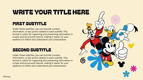 Plantilla de presentación Mickey Mouse y sus amigos