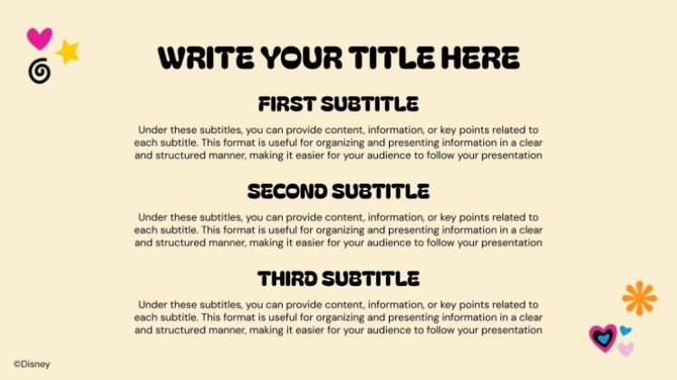 Plantilla de presentación Mickey Mouse y sus amigos