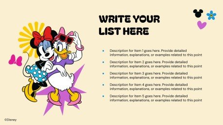 Plantilla de presentación Mickey Mouse y sus amigos