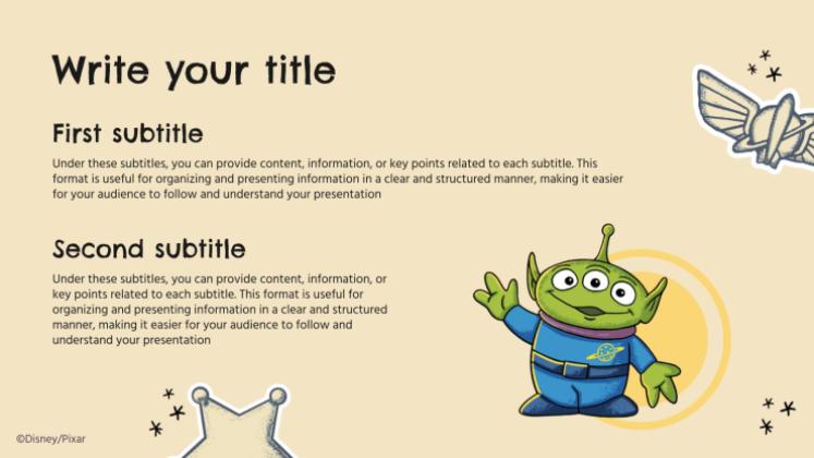Toy Story presentation template 