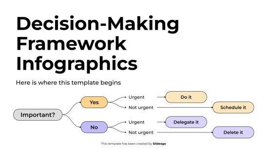 Infographies sur le cadre décisionnel Modèles de présentation