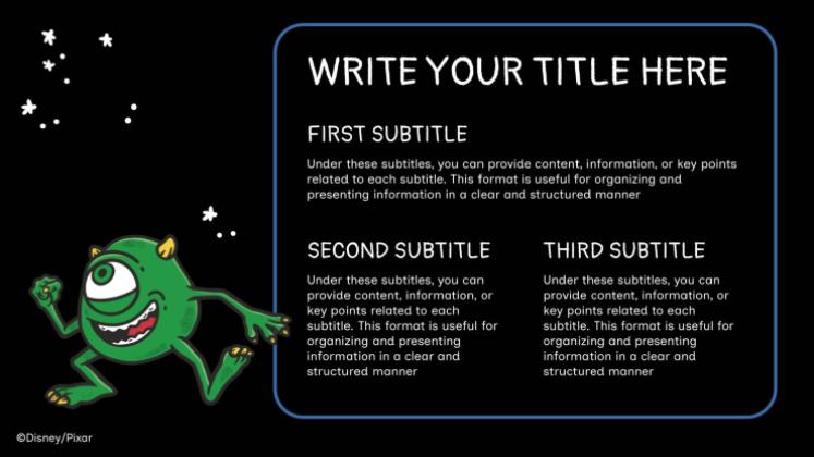 Modelo de apresentação Monstros S.A.