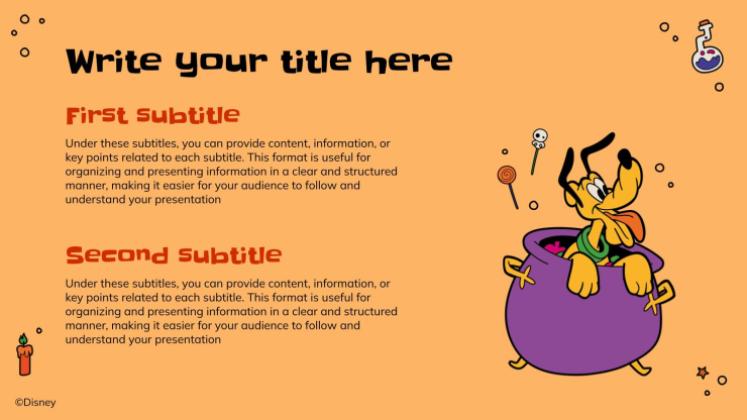 Halloween Mickey Mouse Family presentation template 