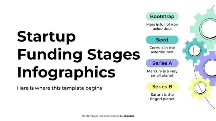 Startup Funding Stages Infographics presentation template 
