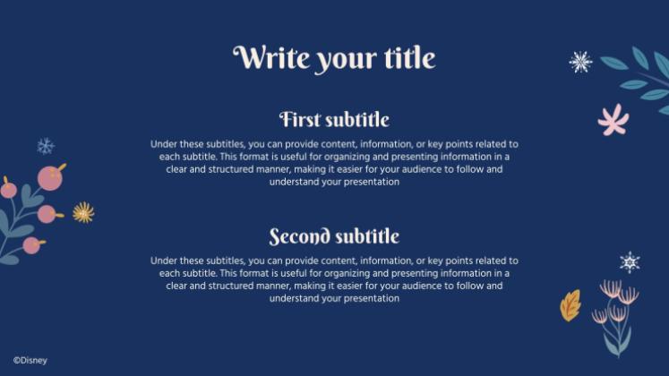 La Reine des neiges Modèles de présentation