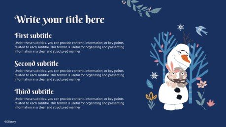 La Reine des neiges Modèles de présentation