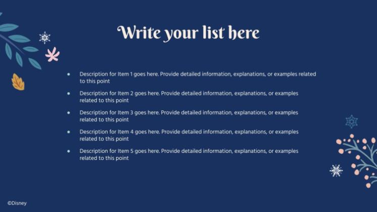 La Reine des neiges Modèles de présentation