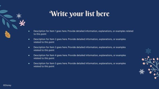 La Reine des neiges Modèles de présentation