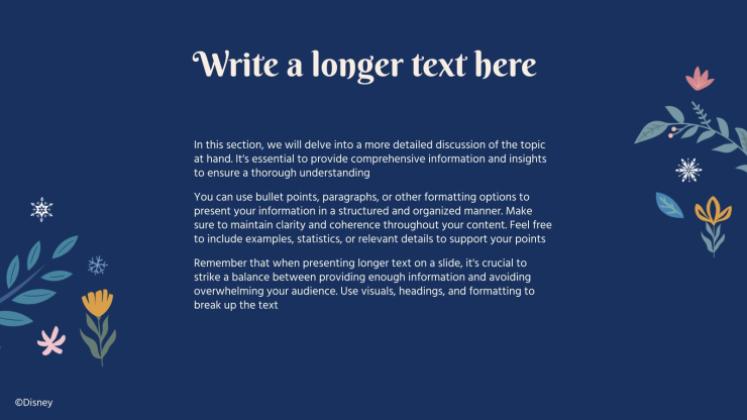 La Reine des neiges Modèles de présentation