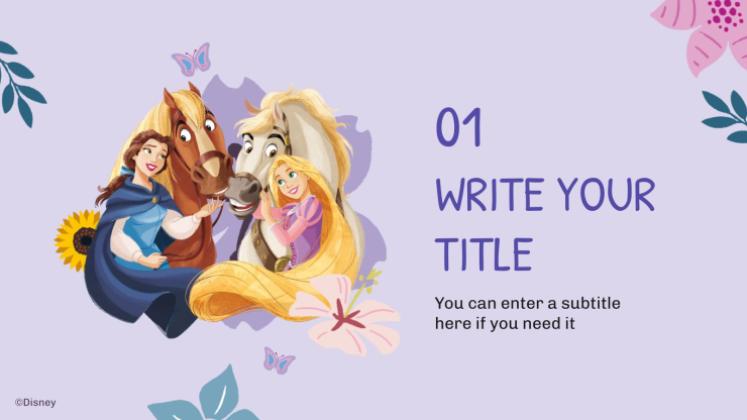 Modelo de apresentação Disney Princesa: Amigas para Sempre