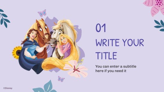 Modelo de apresentação Disney Princesa: Amigas para Sempre